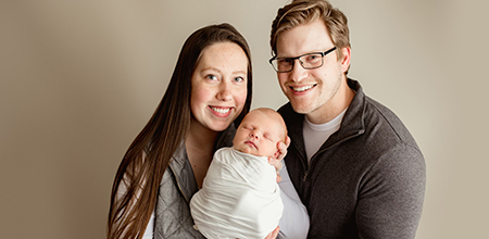 Zion, Wife, and Newborn